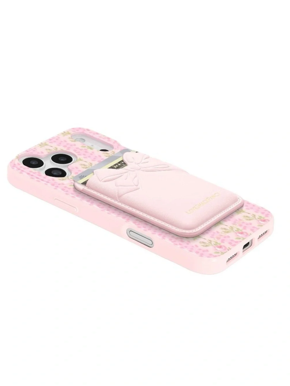 LoveShackFancy x Target Case-mate Pink Floral Card Wallet iPhone Case with Bow